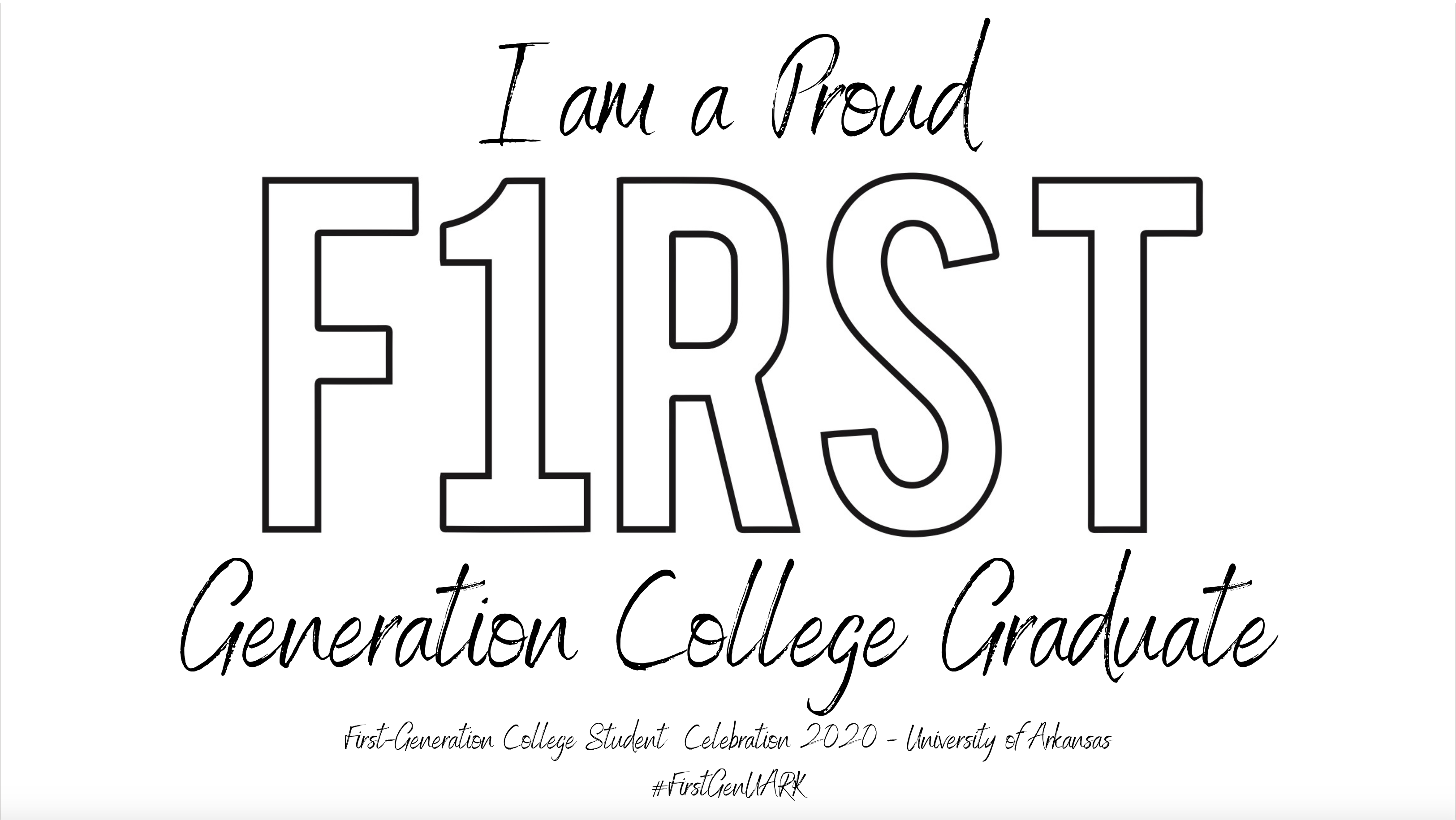 coloring page for first gen graduates