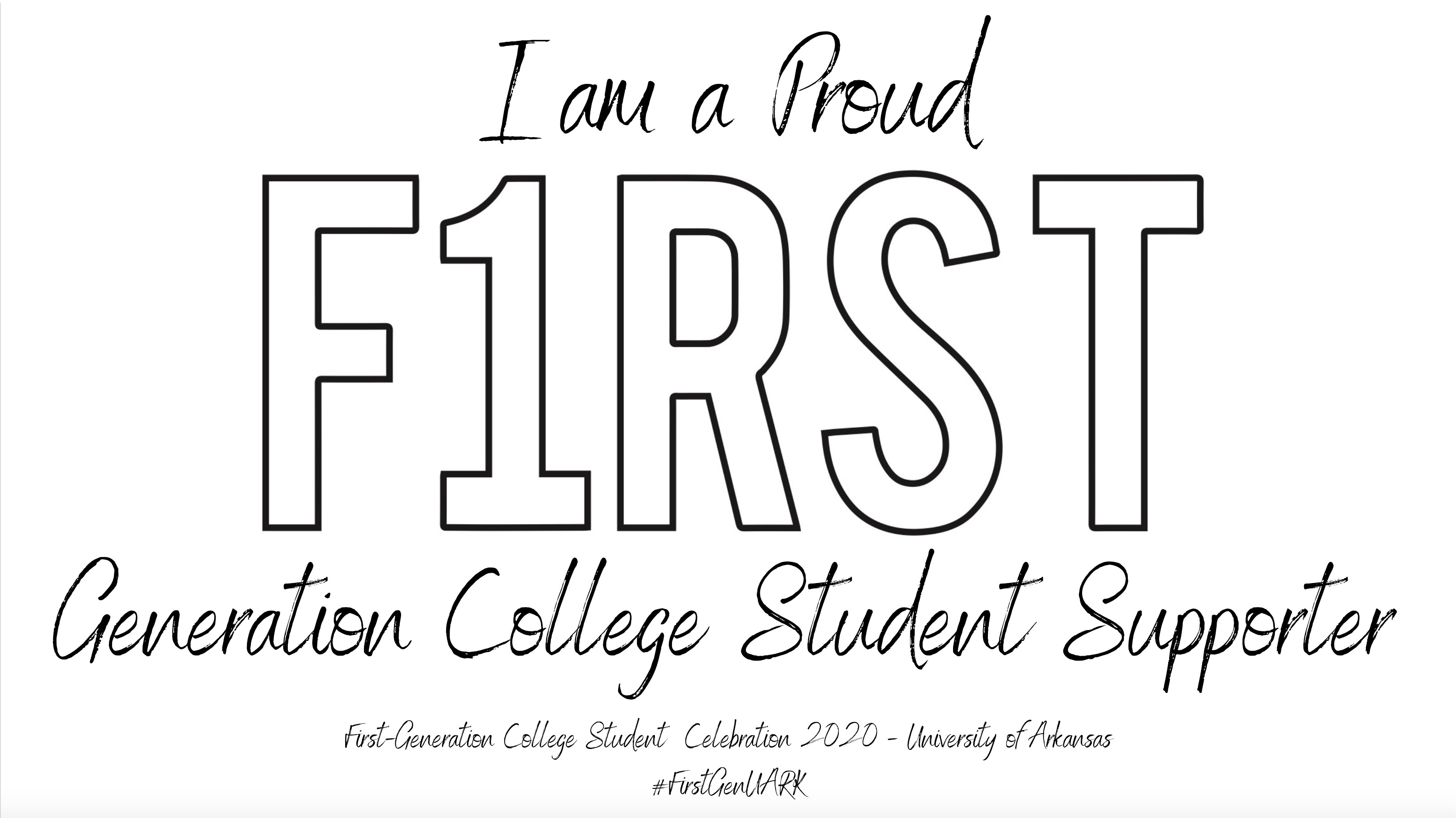 coloring page for first gen student supporters