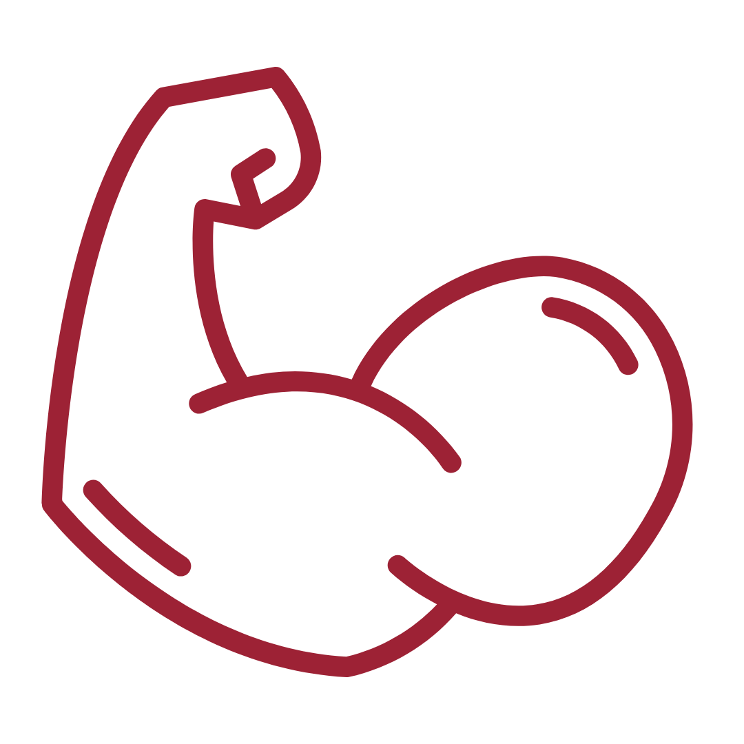 Icon of a muscle flexing