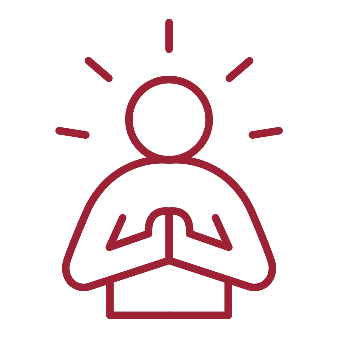 Icon of a body with hands in a prayer position