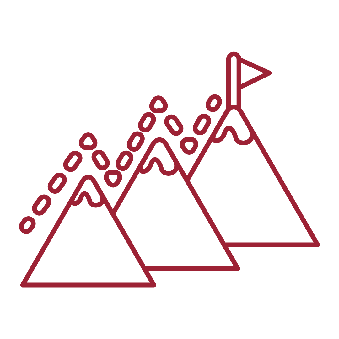 Icon of a path up a mountain